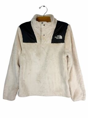 The North Face Girl’s Oso 1/4 Snap Pullover Cream Black Size Small 7:8